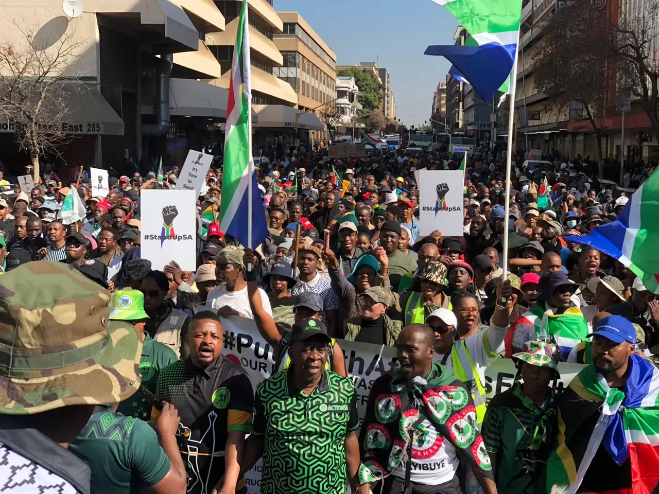 Marchers protesting